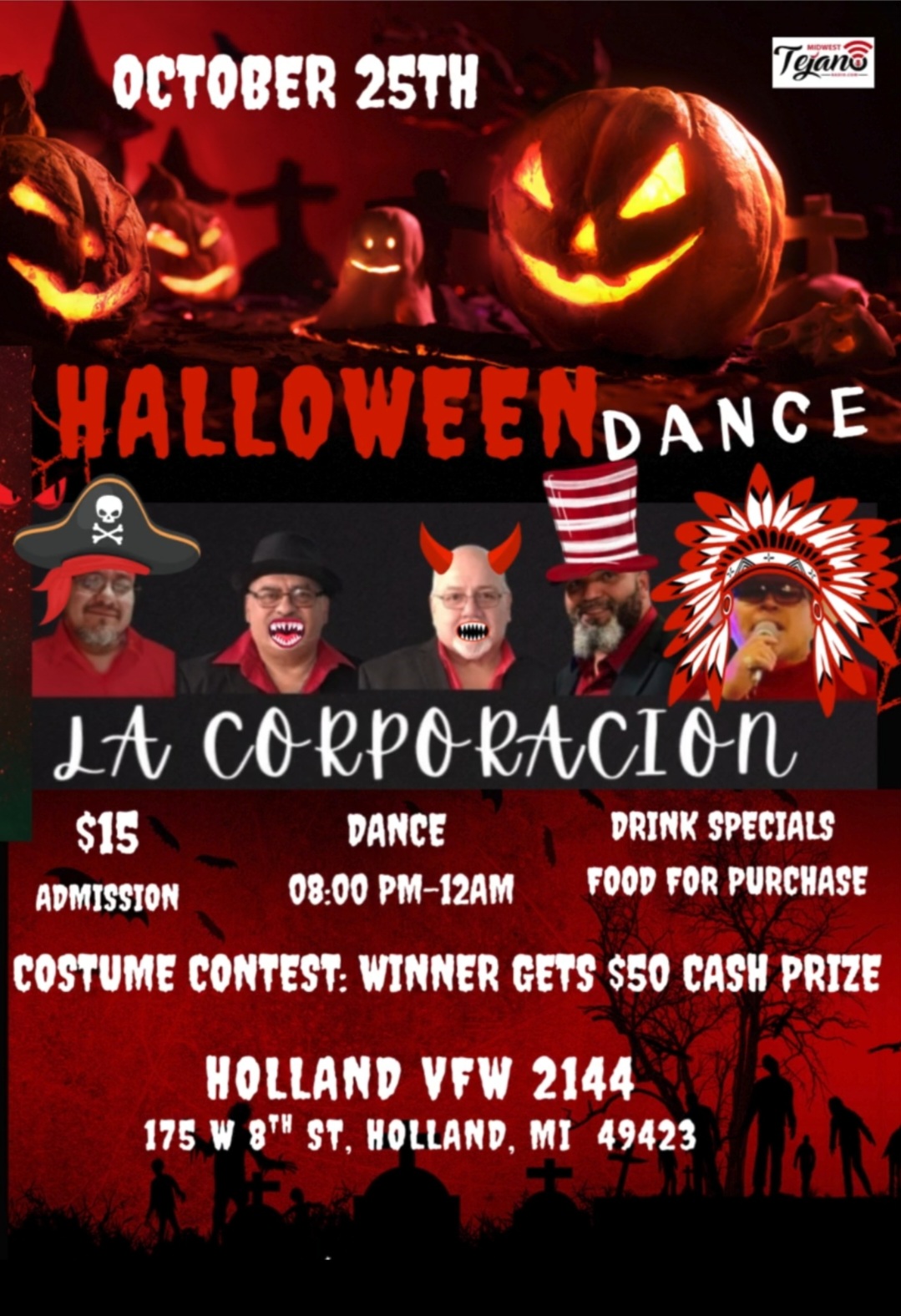La Corporacion to host Halloween Dance at Holland VFW Post 2144
